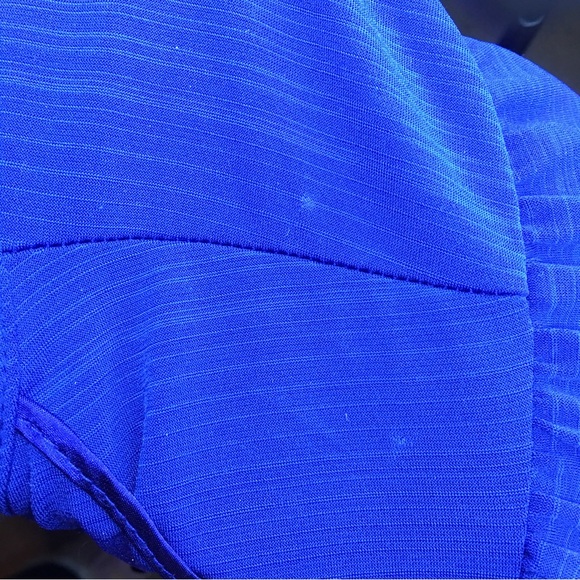 Heart Soul blue Keyhole Ruffle Front Bodycon Blouse Top Size XL - Picture 16 of 16